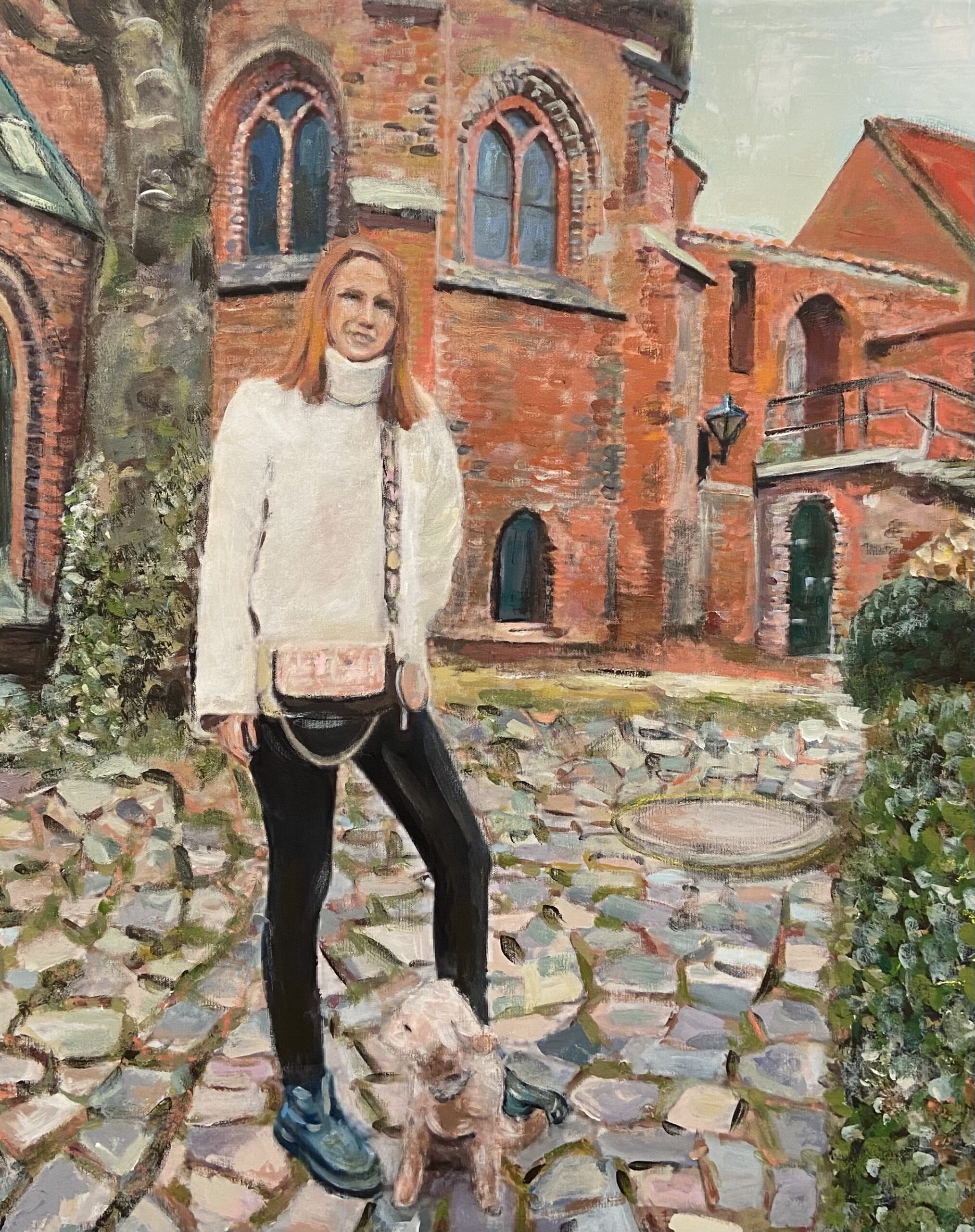 Kunstdruck "Sylvie vor der Lüneburger St. Michaeliskirche"