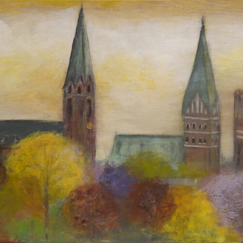 Kunstdruck "Herbstnebel über Lüneburg"