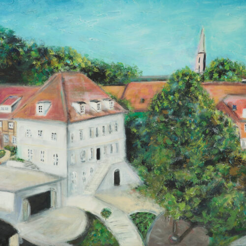 Kunstdruck "Wyndberg Lüneburg mit Blick über die Dächer"