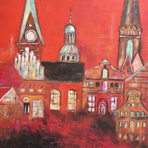 Kunstdruck "Lüneburg Sonnenuntergang"