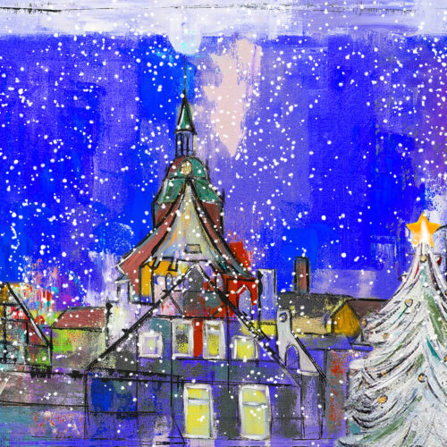Kunstdruck "Fröhliche Weihnachten in Lüneburg"