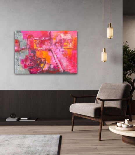 Kunstdruck "Abendrot im Wasserviertel Lüneburg" - Ansicht 2