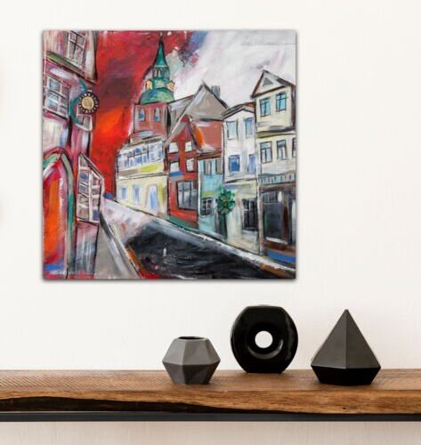 Kunstdruck "Altstadt in einer alten Stadt / Lüneburg" - Ansicht 1