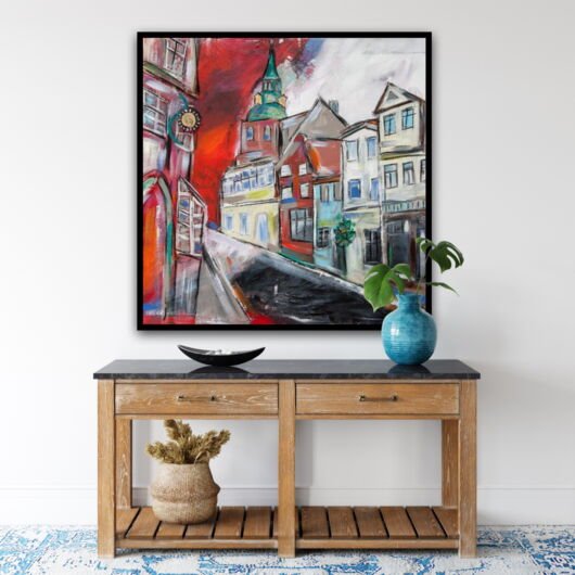 Kunstdruck "Altstadt in einer alten Stadt / Lüneburg" - Ansicht 2
