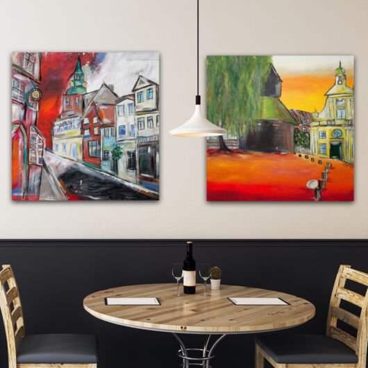 Kunstdruck "Altstadt in einer alten Stadt / Lüneburg" - Ansicht 3