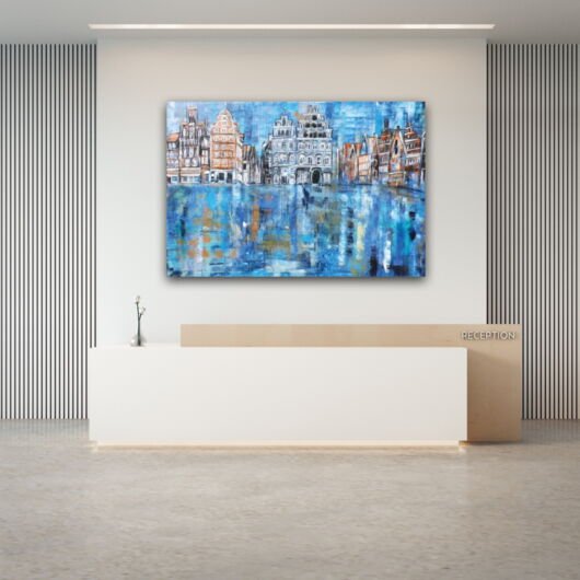 Kunstdruck "Am Sande Lüneburg mit Industrie- und Handelskammer nach dem Regen" - Ansicht 5