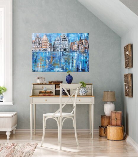 Kunstdruck "Am Sande Lüneburg mit Industrie- und Handelskammer nach dem Regen" - Ansicht 7
