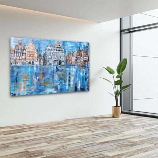 Kunstdruck "Am Sande Lüneburg mit Industrie- und Handelskammer nach dem Regen" - Ansicht 8