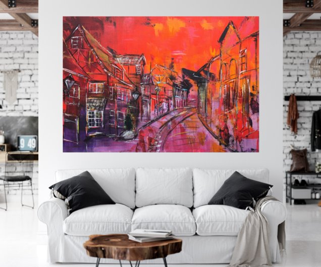Kunstdruck "Auf dem Meere Lüneburg" - Ansicht 2