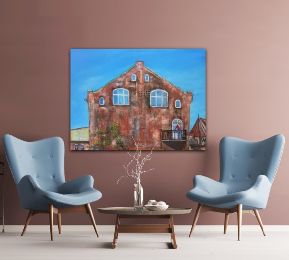 Kunstdruck "Balkonwetter - Himmel über Lüneburg" - Ansicht 1