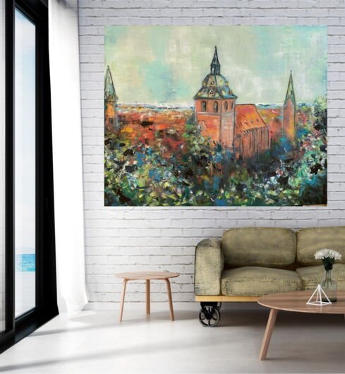 Kunstdruck "Blick vom Lüneburger Kalkberg über die Dächer auf die Michaeliskirche" - Ansicht 4