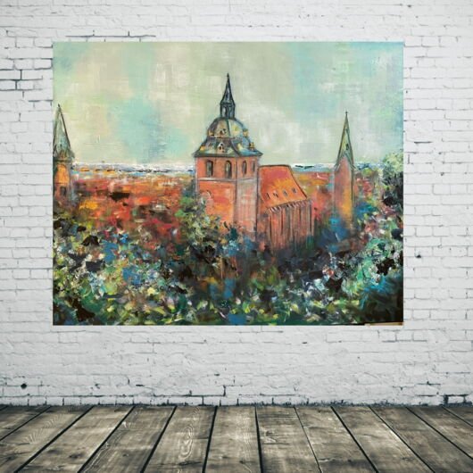 Kunstdruck "Blick vom Lüneburger Kalkberg über die Dächer auf die Michaeliskirche" - Ansicht 5
