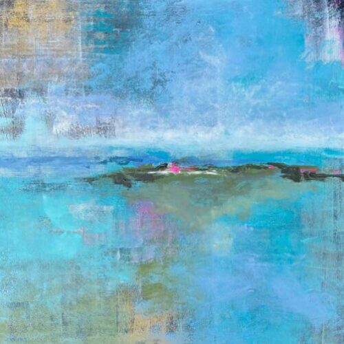 Kunstdruck "Calm - Insel im Meer im Morgennebel" - Ansicht 1