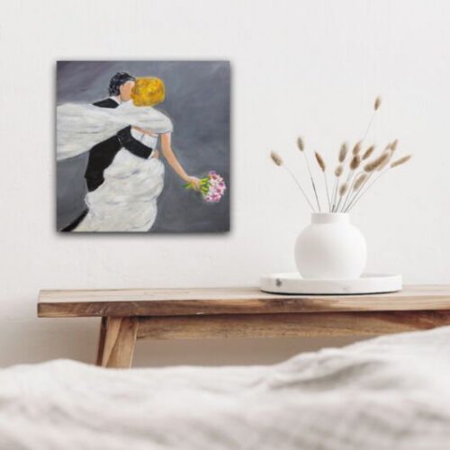 Kunstdruck "Der schönste Tag - Hochzeit - Brautpaar" - Ansicht 1