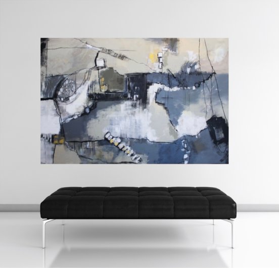 Kunstdruck "Die Welt hängt am seidenen Faden" - Ansicht 1