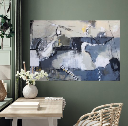 Kunstdruck "Die Welt hängt am seidenen Faden" - Ansicht 2