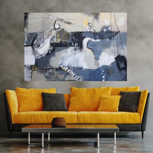 Kunstdruck "Die Welt hängt am seidenen Faden" - Ansicht 3