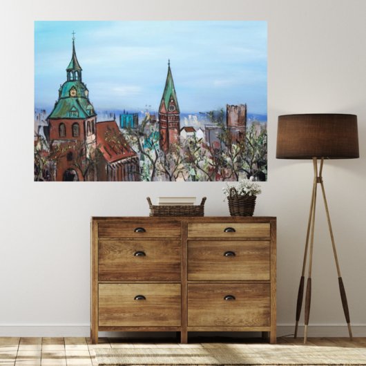 Kunstdruck "Frühling über den Dächern" - Ansicht 3