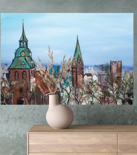 Kunstdruck "Frühling über den Dächern" - Ansicht 5
