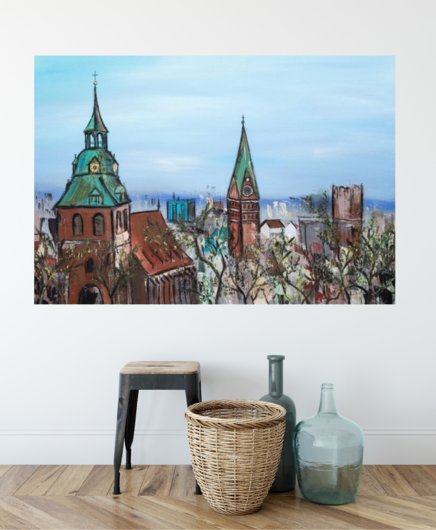 Kunstdruck "Frühling über den Dächern" - Ansicht 7