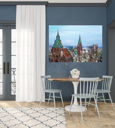 Kunstdruck "Frühling über den Dächern" - Ansicht 8