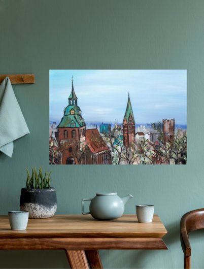 Kunstdruck "Frühling über den Dächern" - Ansicht 9