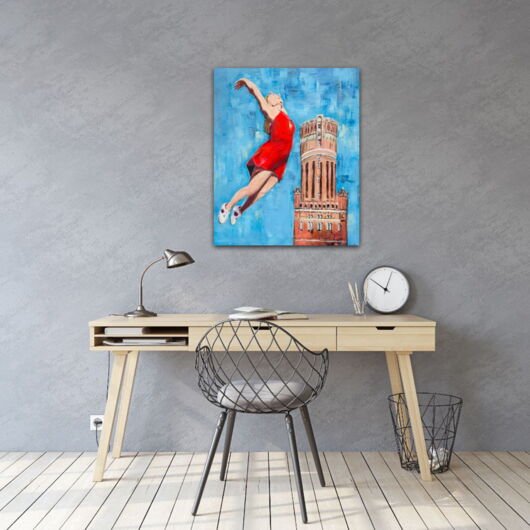 Kunstdruck "Gesine vor dem Lüneburger Wasserturm" - Ansicht 1
