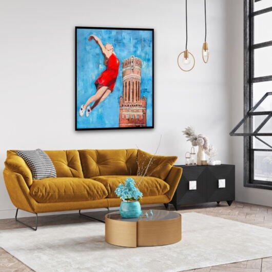 Kunstdruck "Gesine vor dem Lüneburger Wasserturm" - Ansicht 4