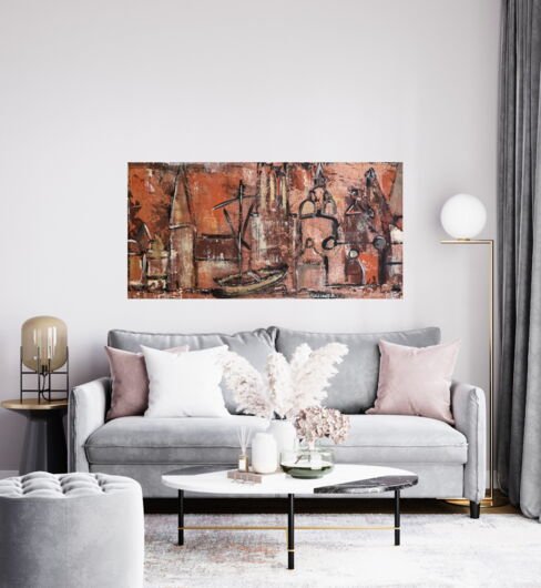 Kunstdruck "Kupferdächer" - Ansicht 2