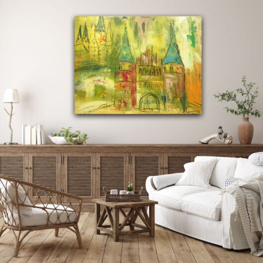 Kunstdruck "Hansestadt Lübeck Holstentor" - Ansicht 2
