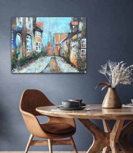 Kunstdruck "Lüneburg Auf dem Meere mit Blick zur Nicolaikirche" - Ansicht 1