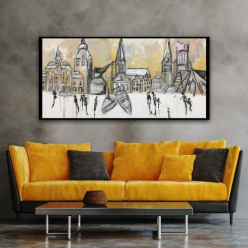 Kunstdruck "Lüneburg Winterleben Version I" - Ansicht 1