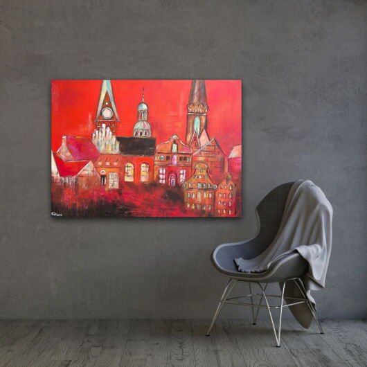 Kunstdruck "Lüneburg Sonnenuntergang" - Ansicht 1