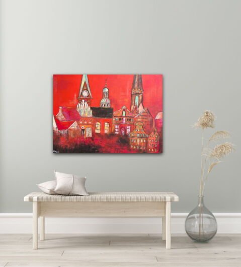 Kunstdruck "Lüneburg Sonnenuntergang" - Ansicht 2