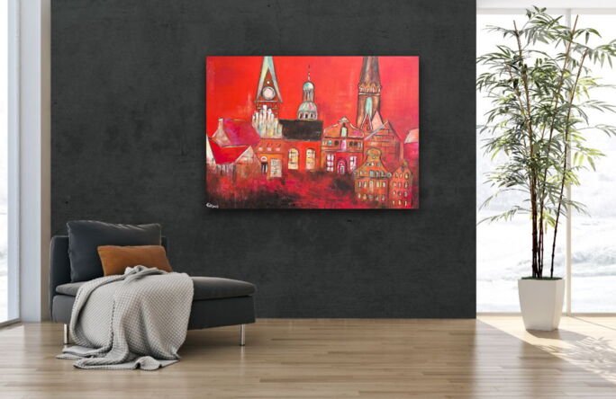 Kunstdruck "Lüneburg Sonnenuntergang" - Ansicht 3
