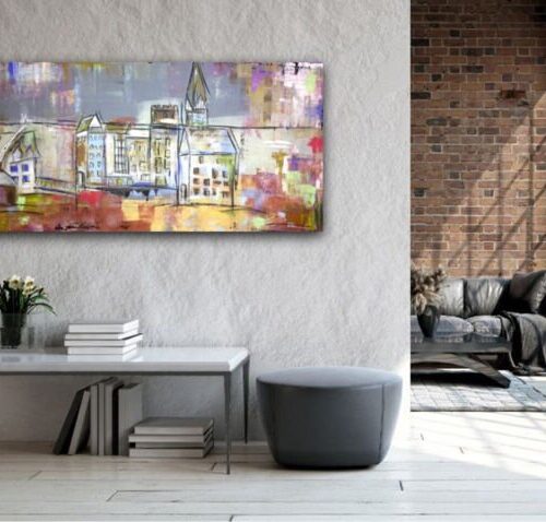 Kunstdruck "Lüneburg - Feuer am Stintmarkt" - Ansicht 1