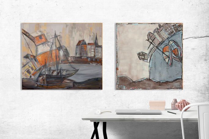 Kunstdruck "Lüneburg Stint grau" - Ansicht 1