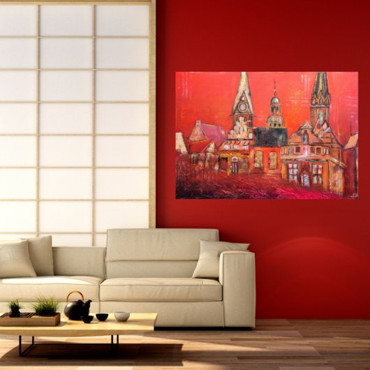 Kunstdruck "Lüneburg Sundowner" - Ansicht 3