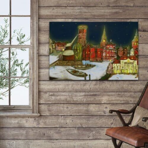 Kunstdruck "Lüneburg Weihnachtsimpression" - Ansicht 1