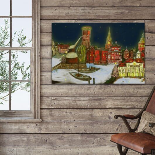 Kunstdruck "Lüneburg Weihnachtsimpression" - Ansicht 1
