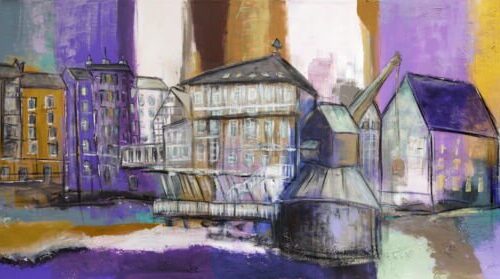 Kunstdruck "Winterabend in Lüneburgs Wasserviertel" - Ansicht 1
