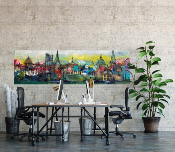 Kunstdruck "Lüneburg wollte ich nie malen - Cross My Mind Map" - Ansicht 2