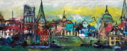 Kunstdruck "Lüneburg wollte ich nie malen - Cross My Mind Map" - Ansicht 1