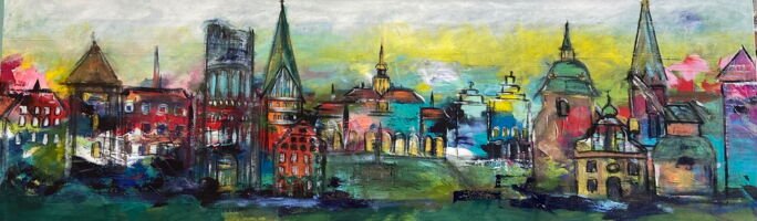 Kunstdruck "Lüneburg wollte ich nie malen - Cross My Mind Map" - Ansicht 1