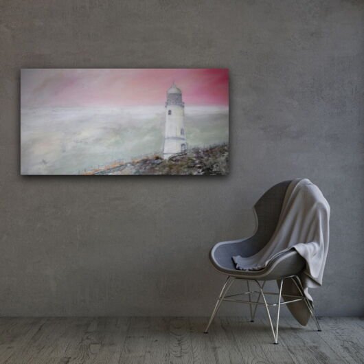 Kunstdruck "Morgenröte - Leuchtturm" - Ansicht 1
