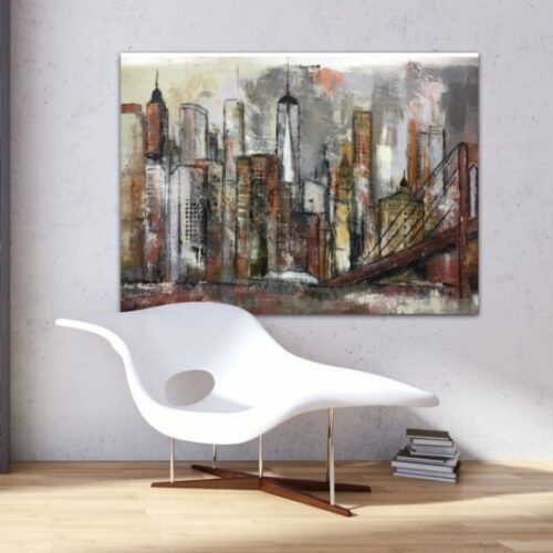 Kunstdruck "New York Manhattan mit Brooklyn Bridge" - Ansicht 1
