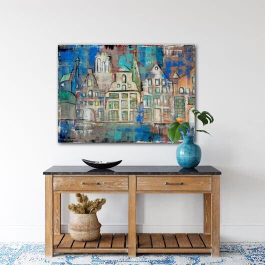 Kunstdruck "Salzstadt Lüneburg blau" - Ansicht 3