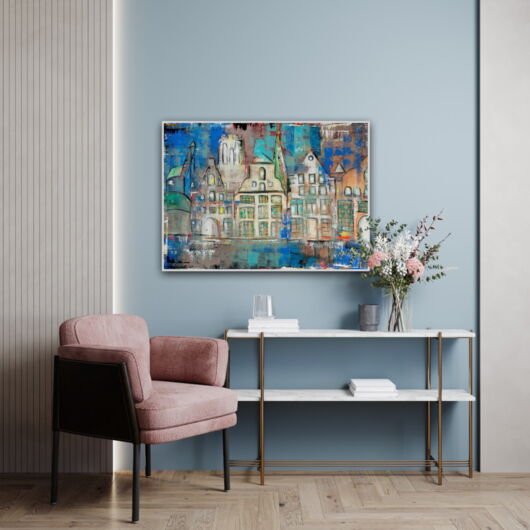 Kunstdruck "Salzstadt Lüneburg blau" - Ansicht 4