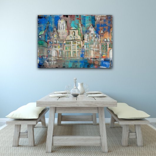 Kunstdruck "Salzstadt Lüneburg blau" - Ansicht 5