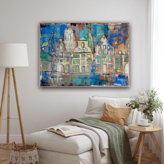 Kunstdruck "Salzstadt Lüneburg blau" - Ansicht 6
